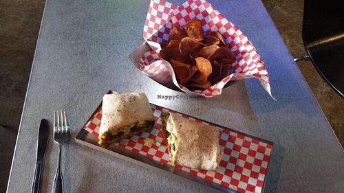 Vegan Wrap - whole wheat at Samson's Gourmet Hot Dogs in Dallas