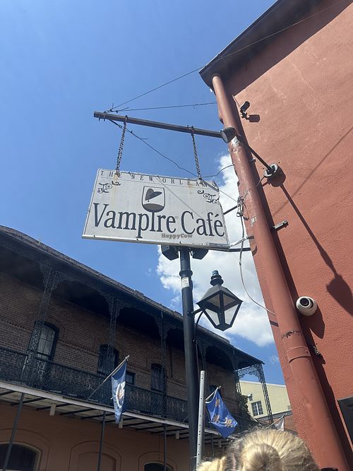 Outside sign   at New Orleans Vampire Cafe in New Orleans