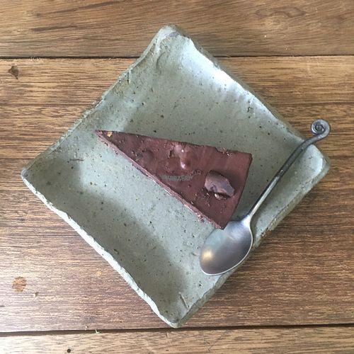 vegan chocolate cake at June's Art Cafe in Koh Samui