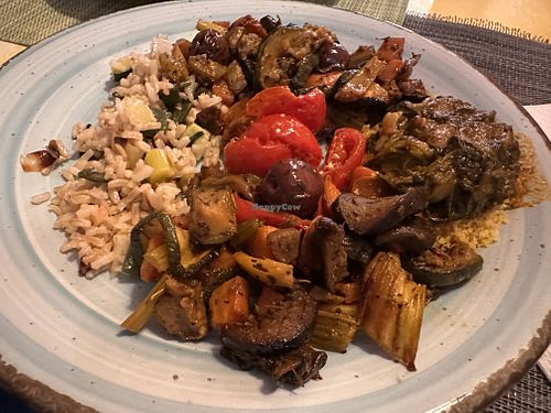 Vegan mixed platter  at Chiaroscuro  in Prato