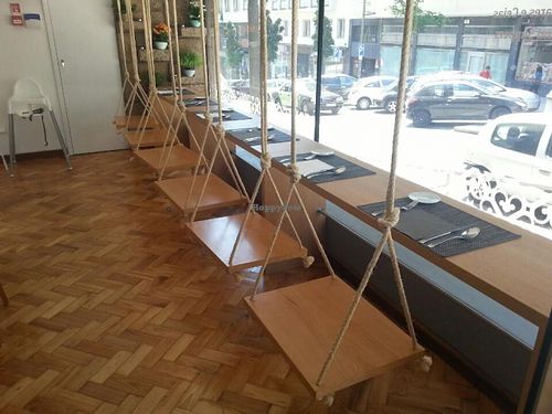 Swings to have a fun lunch! :) at Cultura Dos Sabores in Porto
