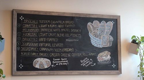 Bread selection - Vegan options marked "V" at The Hawthorn Bistro & Bakery in Tallahassee