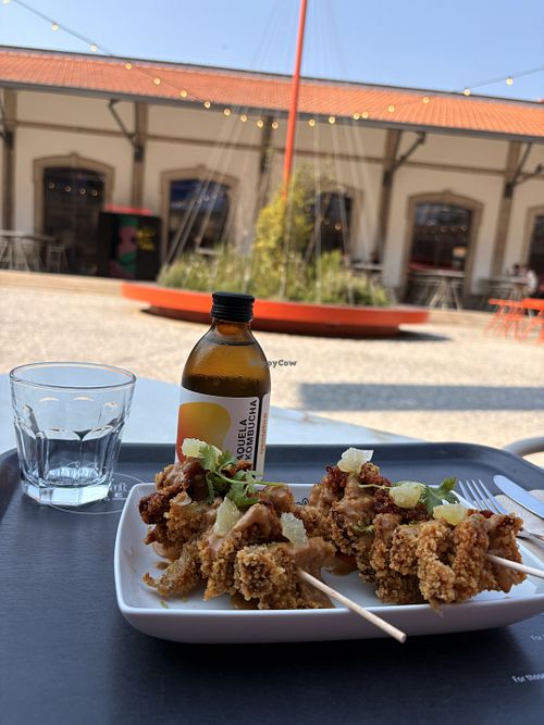 Fried mushroom skewers   at Fava Tonka — Time Out Market Porto in Porto