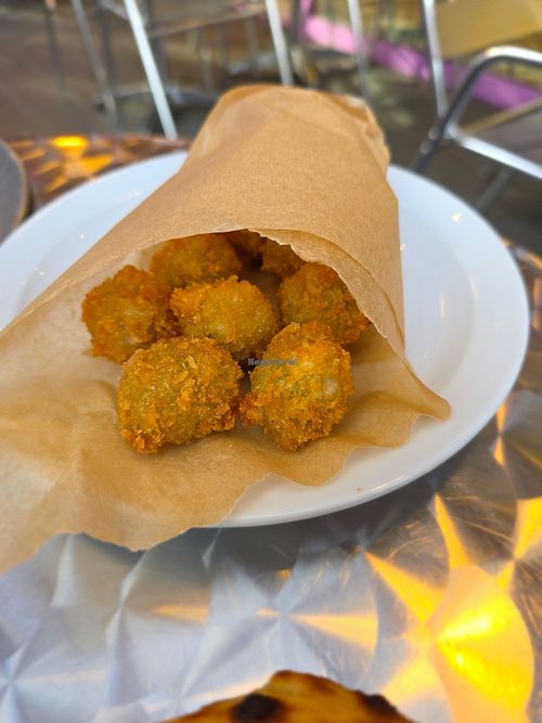 Spicy fried olives at Super Club Roma in England