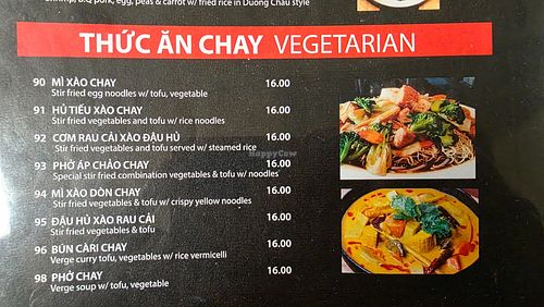 Their Vegan/Vegetarian part of the Menu at Pho Akaushi Seafood & Noodle Temecula in Temecula