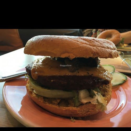 The Tomeato Burger  at Bagels & Beans - IJDok in Amsterdam