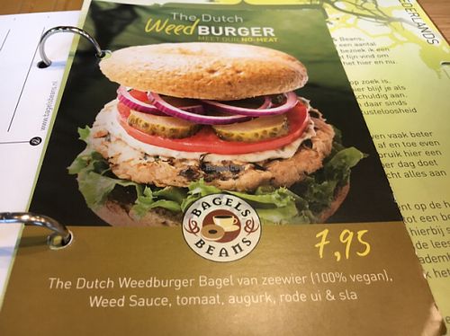 The Dutch Weed Burger  at Bagels & Beans - IJDok in Amsterdam