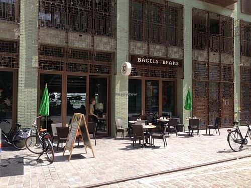 Outside at Bagels & Beans - IJDok in Amsterdam