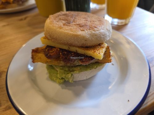 Vegan breakfast sandwich at Odd Shop Bristol  in England