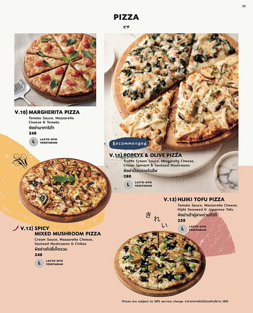 Menu (total of 6 pages for vegetarian/vegan options) at On The Table in กรุงเทพมหานคร