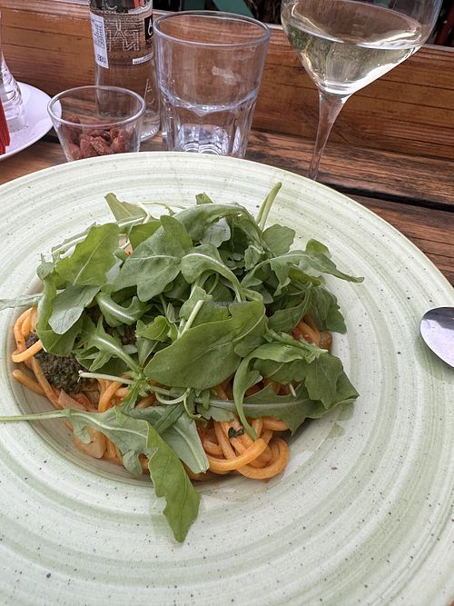 Spaghetti with vegetables  at Nomad Sky Bar in București