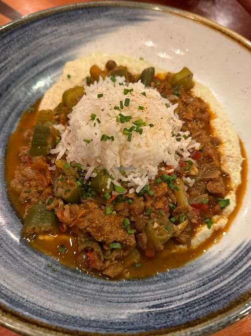Creole Lentils & “Chorizo” at Boatwright's Dining Hall in Lake Buena Vista