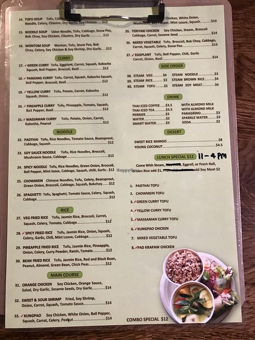  Menu p2 at Thai Vegan - Marina in Marina Del Rey