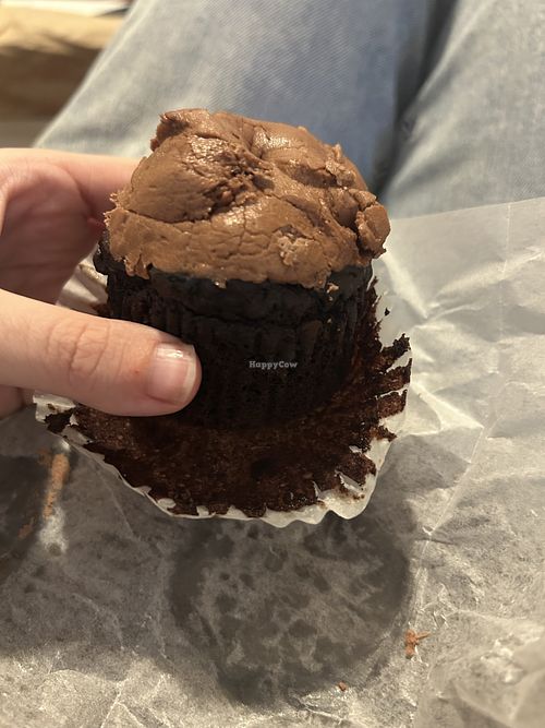 Vegan chocolate cupcake  at Little Cupcake Bakeshop  in New York