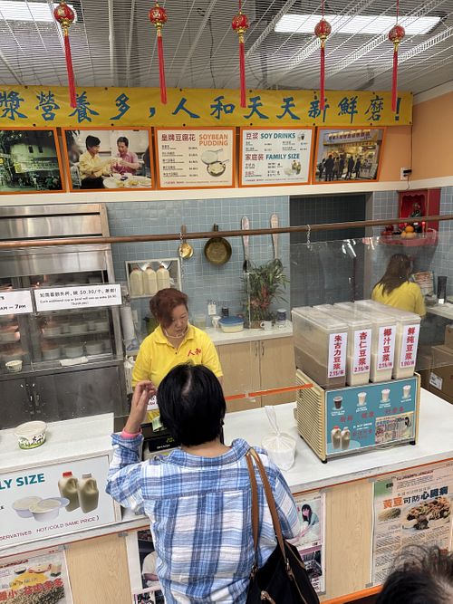 Menu and counter  at Yan's Soy Foods  in Markham