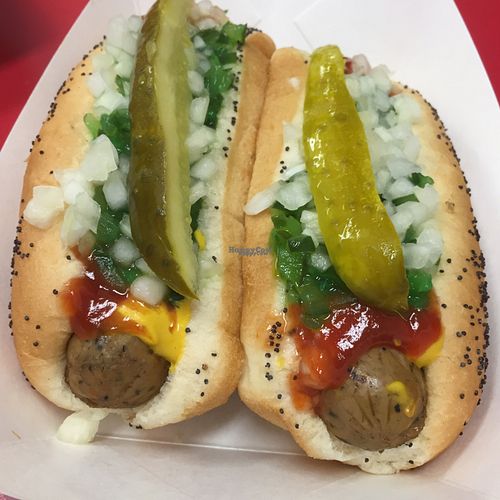 veggie Italian sausage dogs at Valpo Viennas in Valparaiso