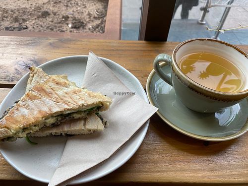 Vegan cheese and mushroom pate toastie!   at The Bridge Social in South East London