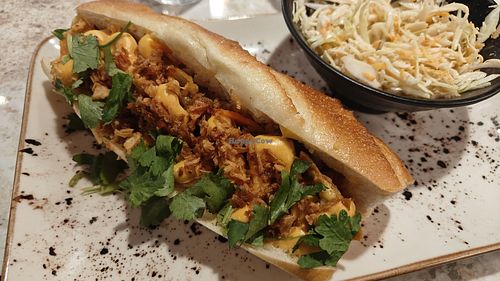 Kimcheese seitan and sesame coleslaw at Bamilami Redi in Uusimaa