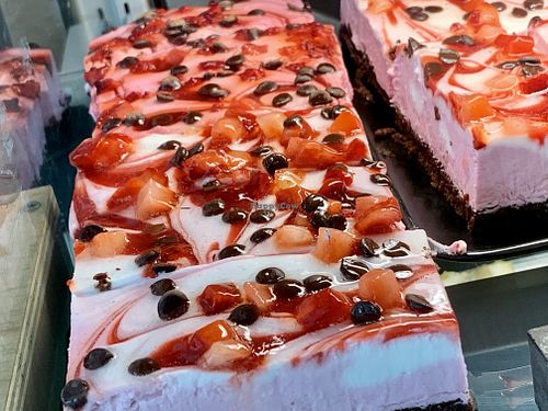 strawberry cake  at Moehren Milieu Eco Cafe in Mainz