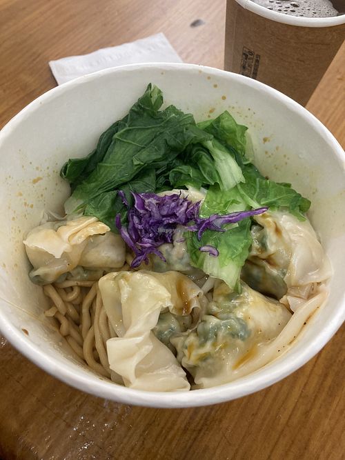 Meat dumplings with noodles  at Ho Jia Steamed Tofu in Taipei City