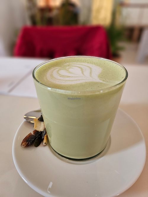 Matcha Latte with oat milk at Greentrees - Oberkassel in Dusseldorf