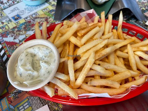 Fries with vegan dill mayonnaise   at Run Amuk in South Fremantle
