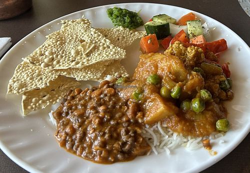 From the buffet. The server pointed out what was vegan, and I tried and enjoyed it all.   at Palki in North Vancouver