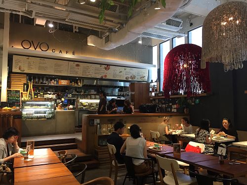 Nice atmosphere inside  at OVOCafe - Wan Chai Rd in Hong Kong Island