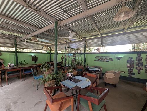 Inside at Kubu Cafe in Livingstone