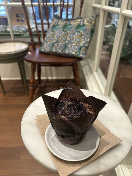 Vegan blackberry muffin.  at A Sanctuary Cafe in Boston