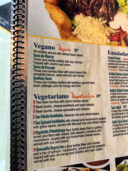 Vegan and Vegetarian Options  at Casa Tequila - Chicago in Chicago