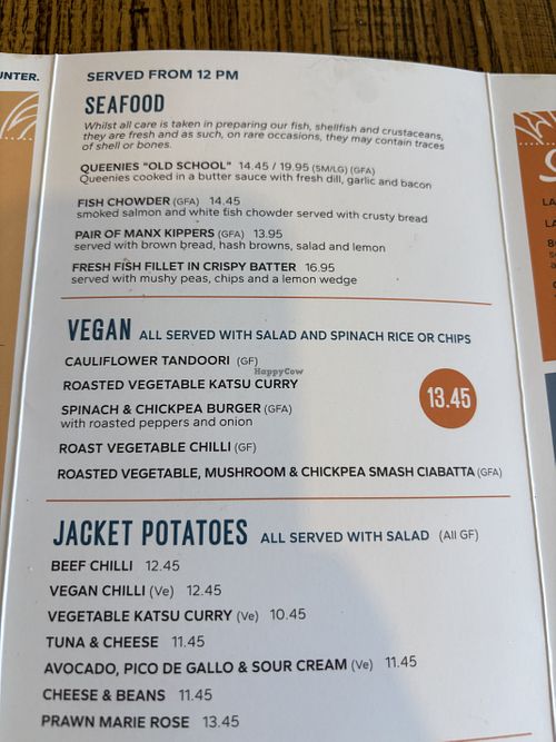 Menu  at The Sound Cafe in Port Erin