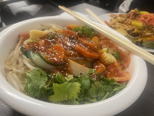Vegan vegetable Korean Bimi Bap  at Mii & U Oriental in Milton Keynes