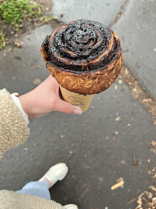 Chocolate swirl and cafe latte for takeout   at Café Padru  in Budapest