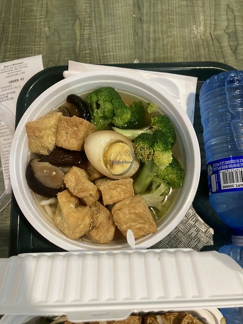 Tofu and Mushroom with udon (ask to remove egg)  at Sun’s Kitchen in Markham