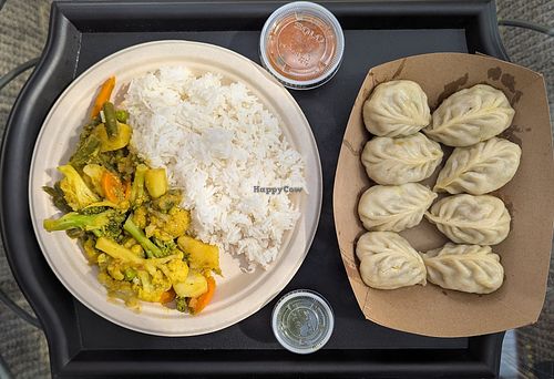 Veggie Curry and Veggie Momos at Nepali Kitchen and Chai Garden in Portland