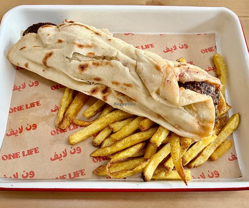 Filthy Falafel wrap at The Growhouse by One Life in Dubai