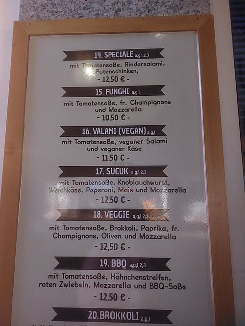 Valami pizza on the menu at Gutenpizza in Hessen