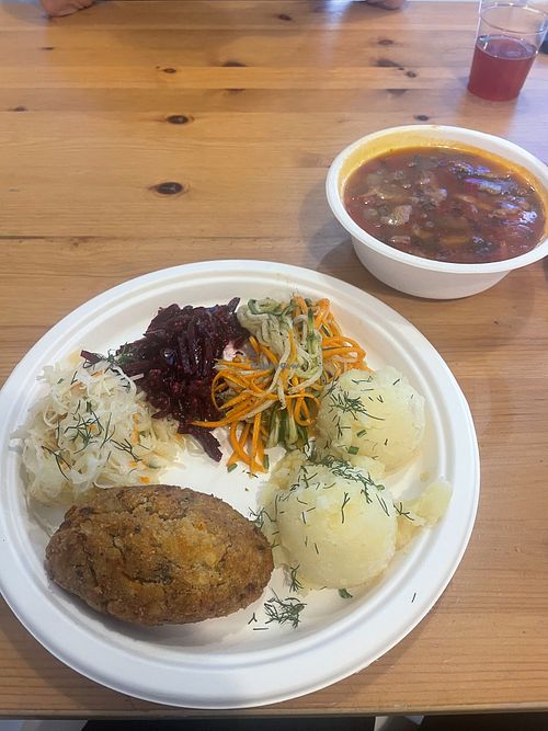 Mielone and green lentil soup  at Vege Bar Mleczny Maślanka in Województwo Mazowieckie