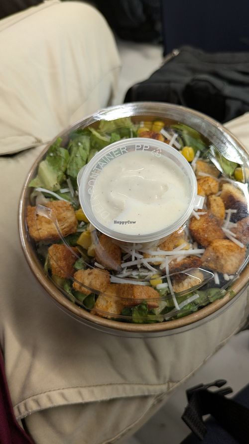 Vegan cesar salad at crEAT ocal street food in Chania