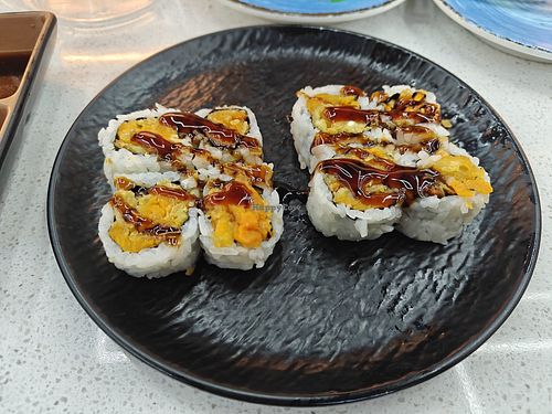 Sweet Potato sushi at Kawa Revolving Sushi in Cincinnati