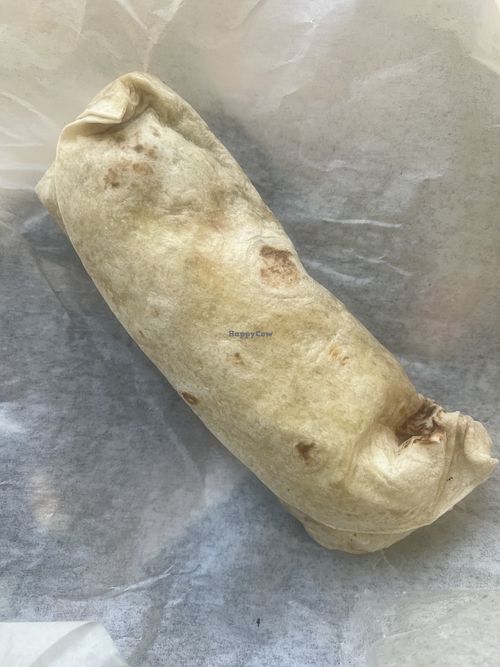 Vegan wrap! Had vegan chicken and vegan cheese woohoo  at Kalamazoo Dining Hicks Center in Kalamazoo