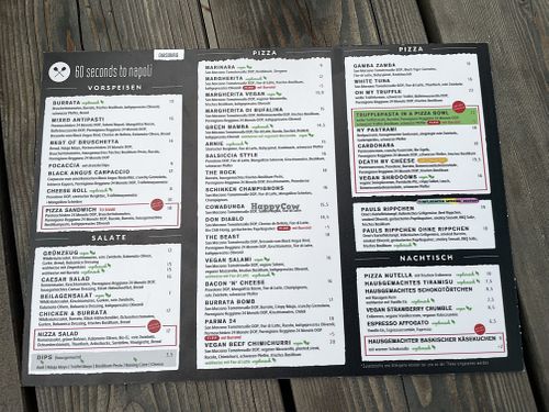 Menu  at 60 Seconds to Napoli in Nordrhein-westfalen