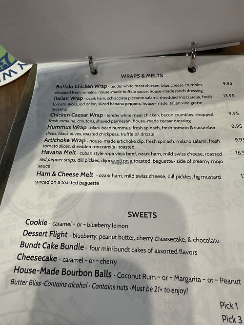 Hummus wrap   at Sail Away Wine in North Kansas City