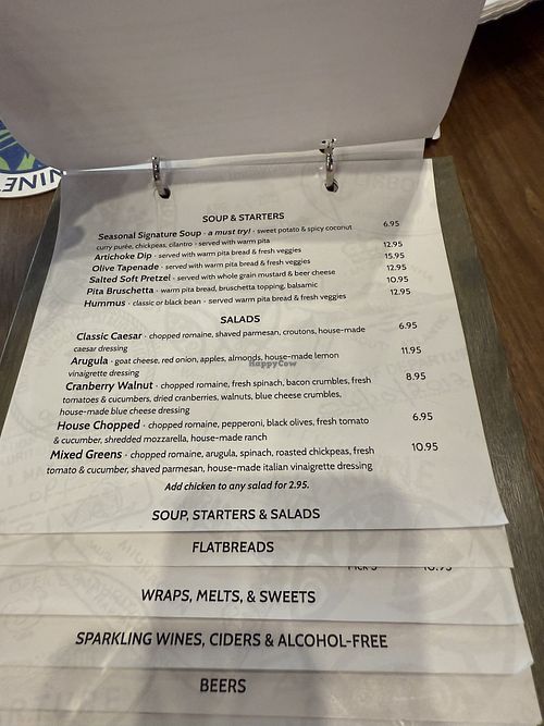 Starters and salads   at Sail Away Wine in North Kansas City