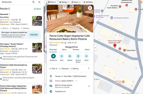  at Panna Cotta Restaurant & Cafeteria in Sandanski