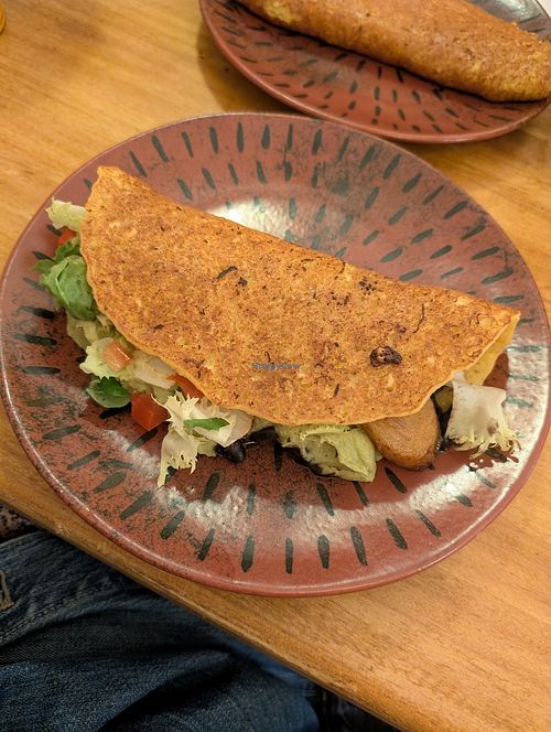 Vegan cachapa at TU CACHAPA.COM in Catalunya