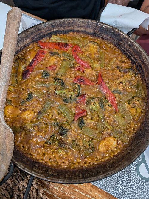 Vegetable rice at Restaurant L'Arrosseria Xativa in Catalunya