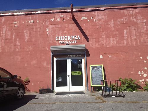 The back of the building, where Chickpea's entrance is.  at Chickpea in Worcester