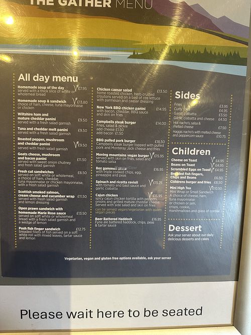 2025 Menu  at The Gather in Tarbert